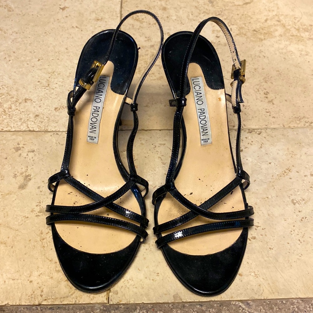 Black Luciano Padovan size 7 dressy sandal